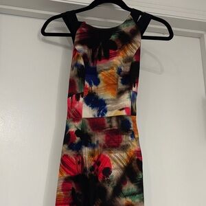 Milly Colorful Abstract Midi Dress
